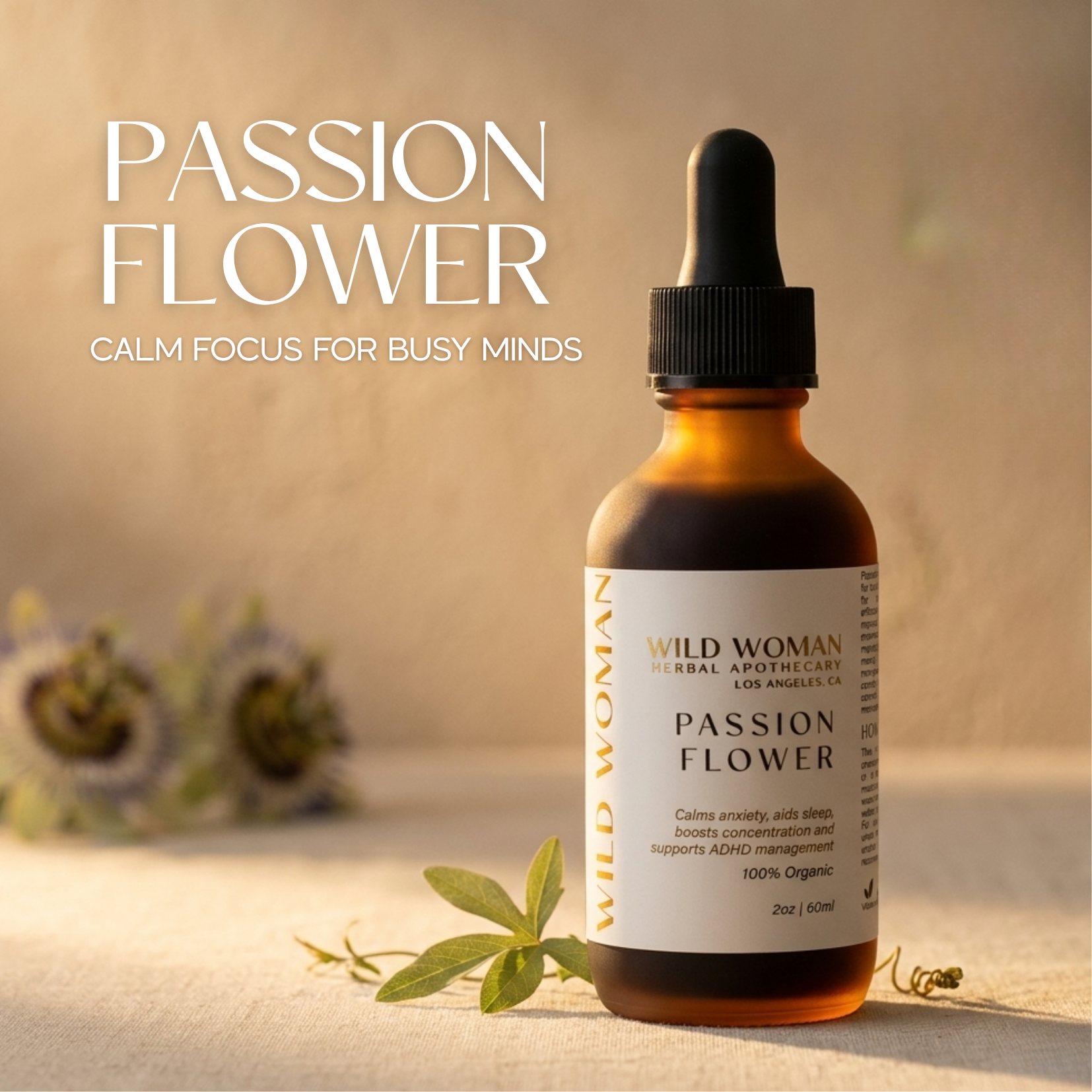 Passionflower | Calm Focus & Anxiety Support | Tincture