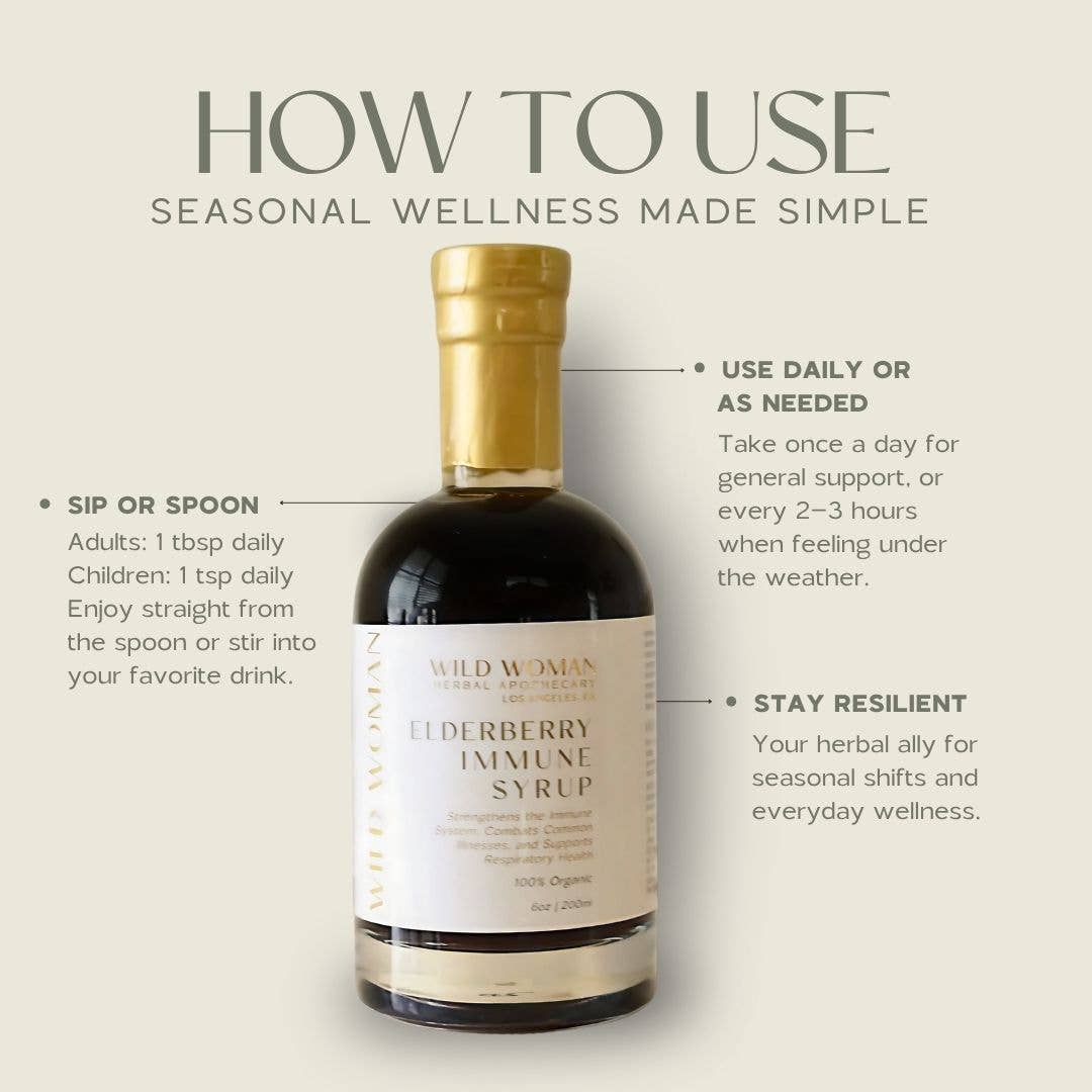Elderberry Immune Syrup | Cold, Cough & Flu Seasonal Support