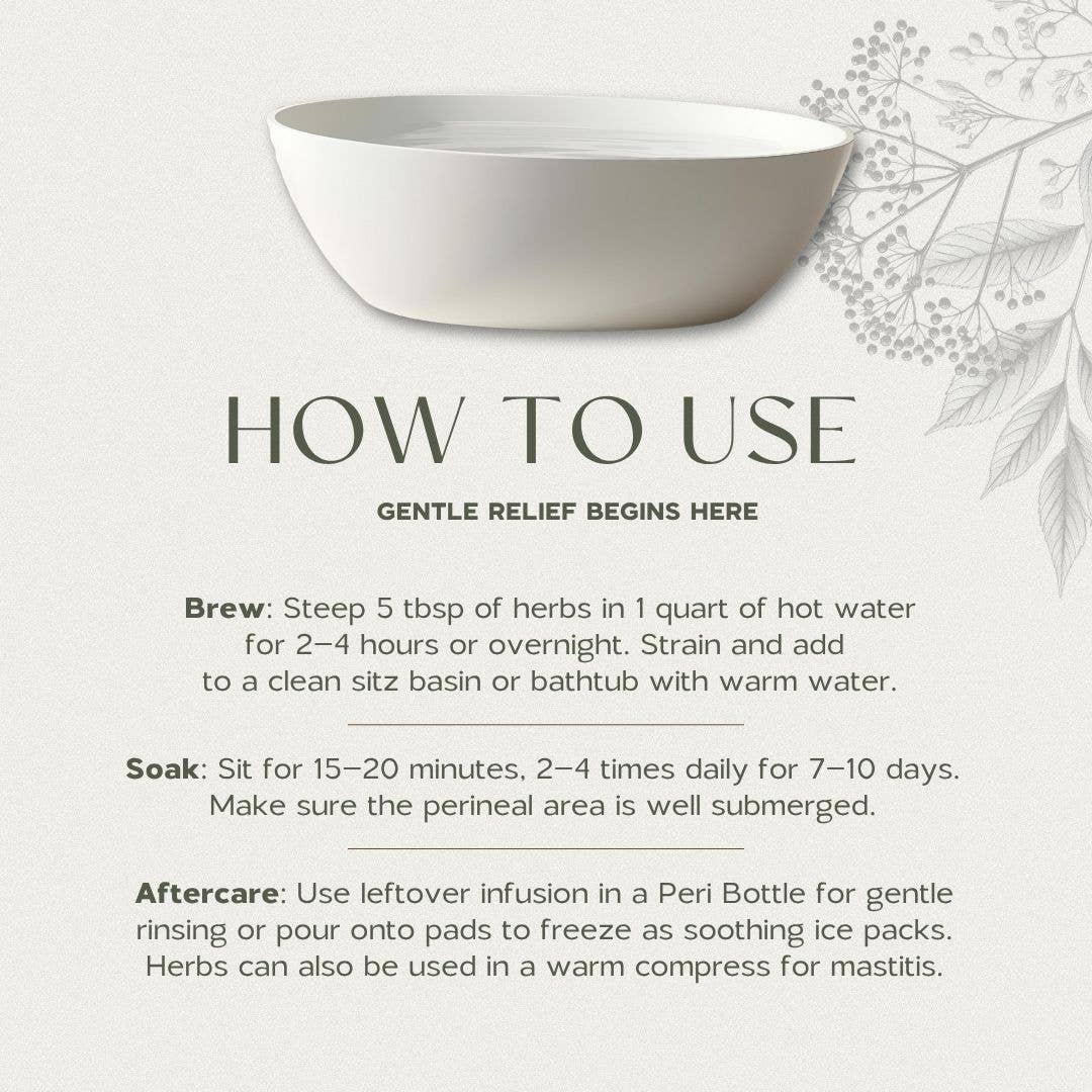 Mother’s Mend | Postpartum Sitz Bath & Peri Bottle Herbs